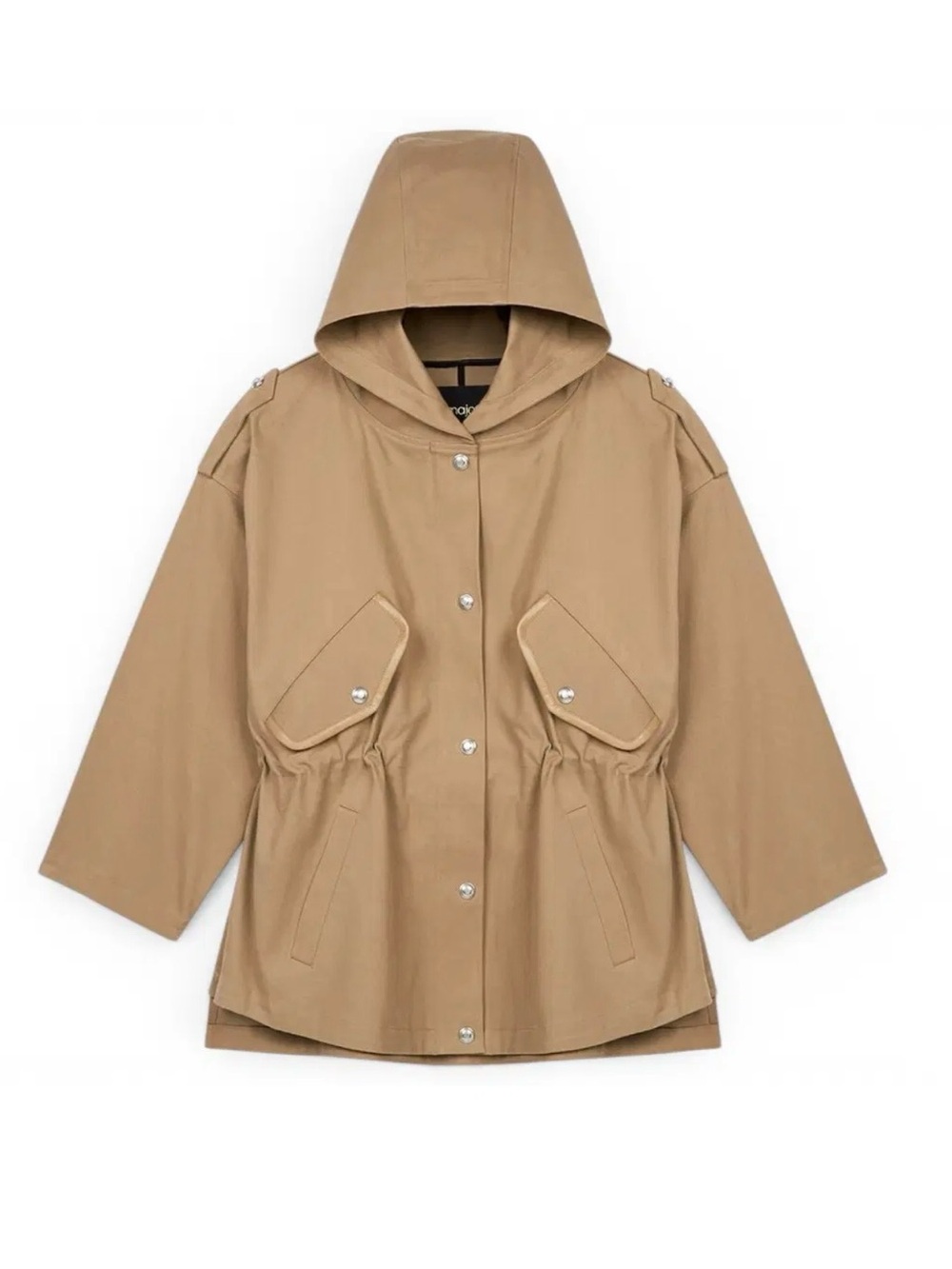 Maje NWOT Hooded Oversized Coat in Camel